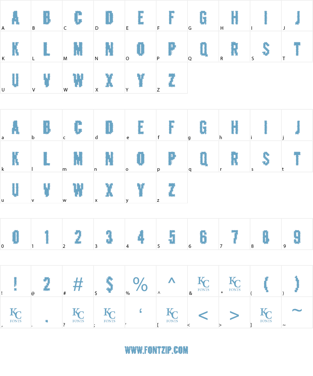 Crashed Out Font Character