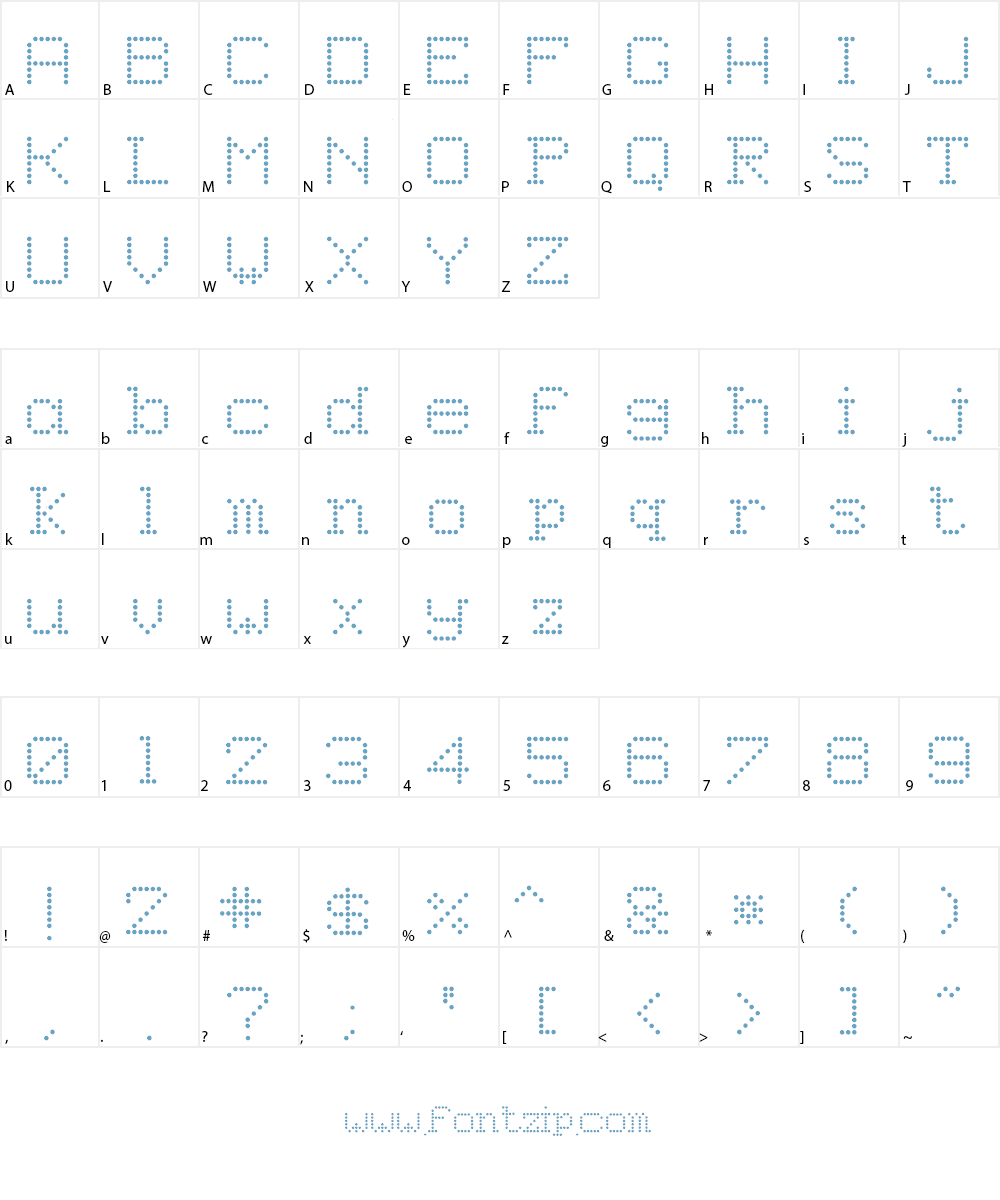8Pin Matrix Font Character