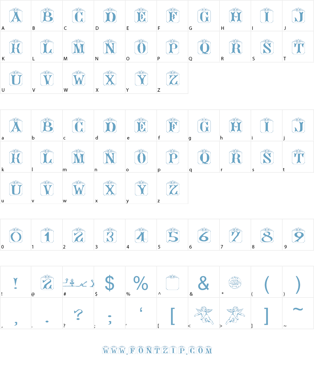 Angelots Font Character