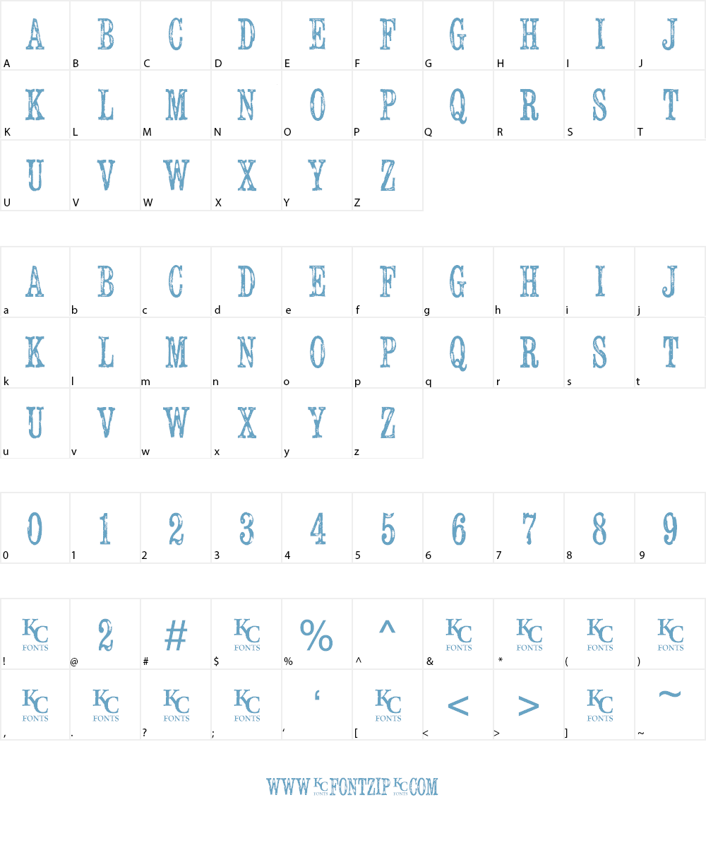 Serial Publication Font Character