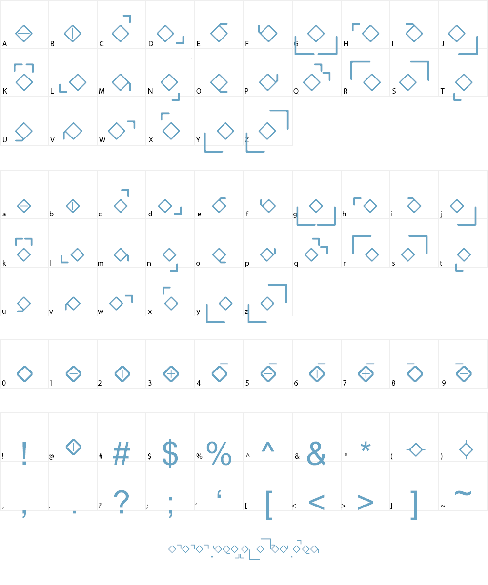 FriendshipCode Font Character