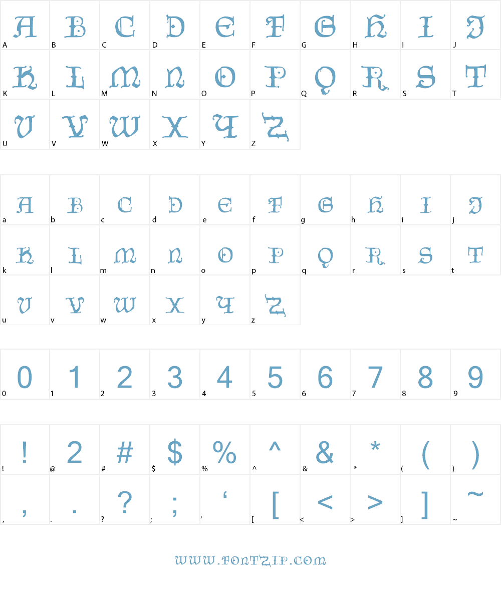 CzechGotika Font Character