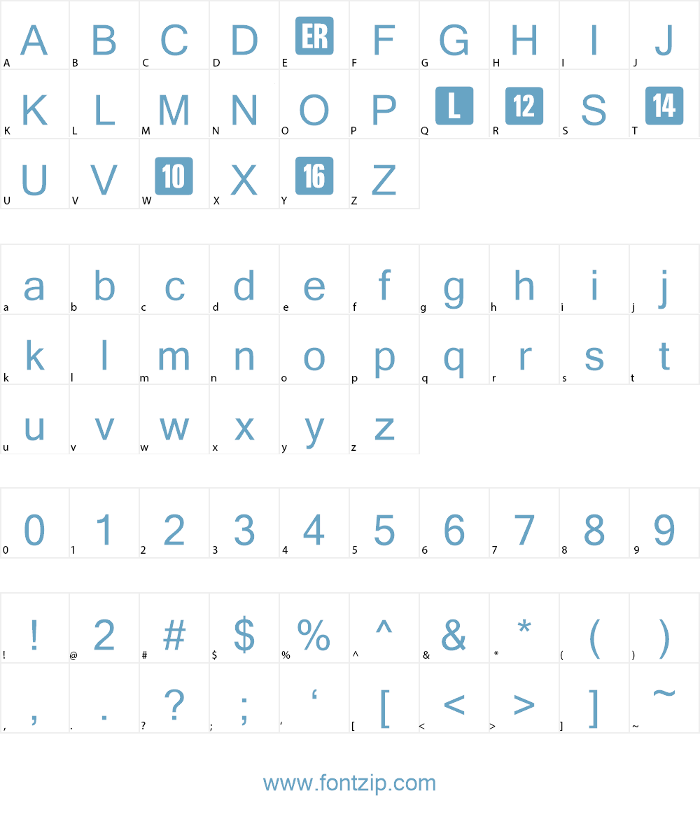ClassIndicativa Font Character