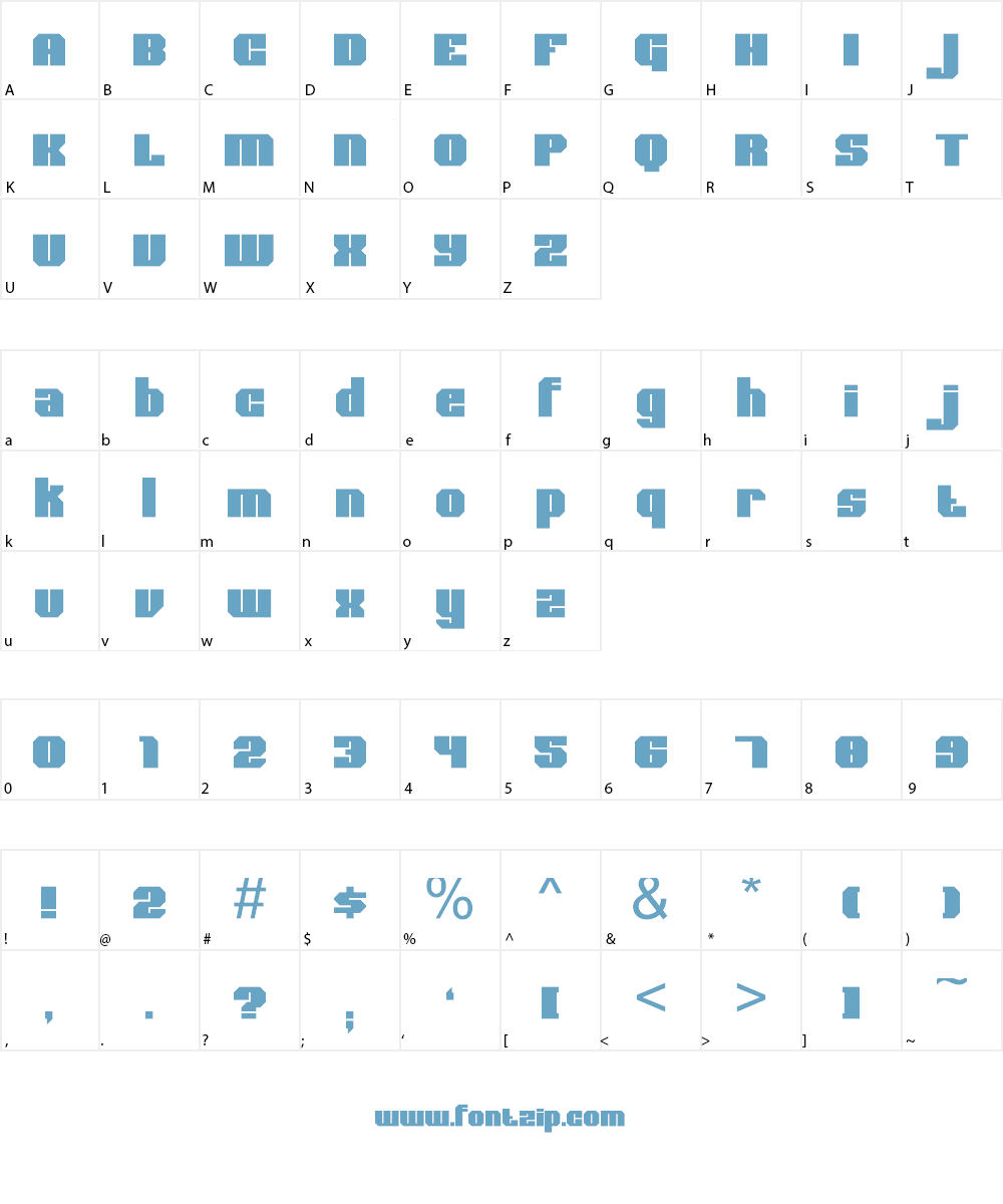 Bold Type Font Character
