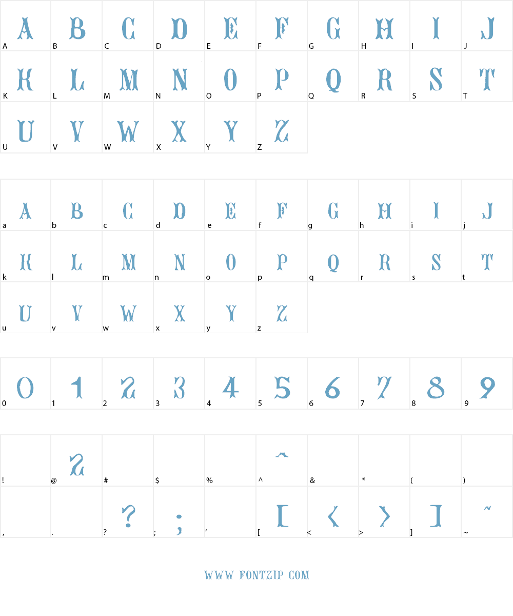 Bujardet Freres Font Character