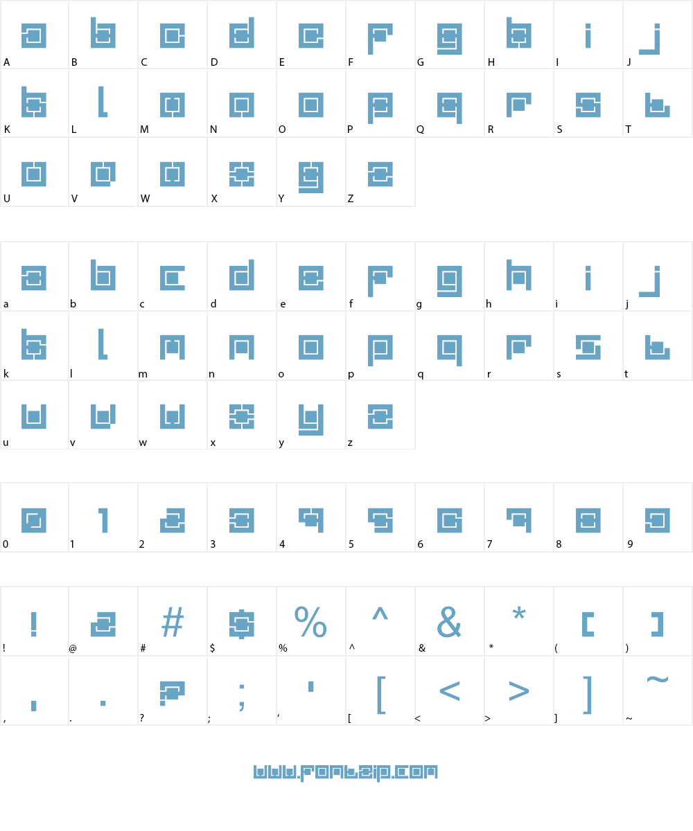 Quadro Font Character
