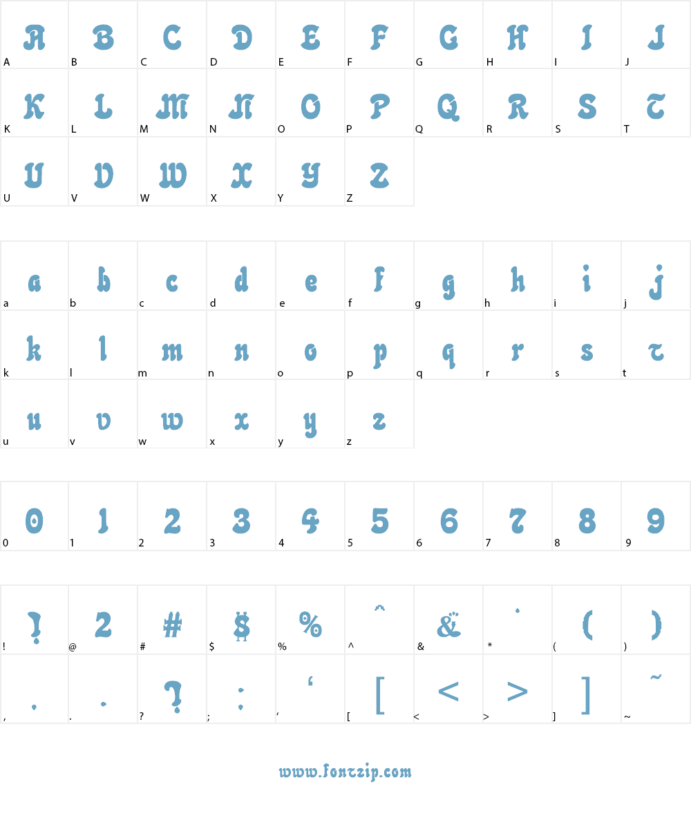 Freshwater Font Character