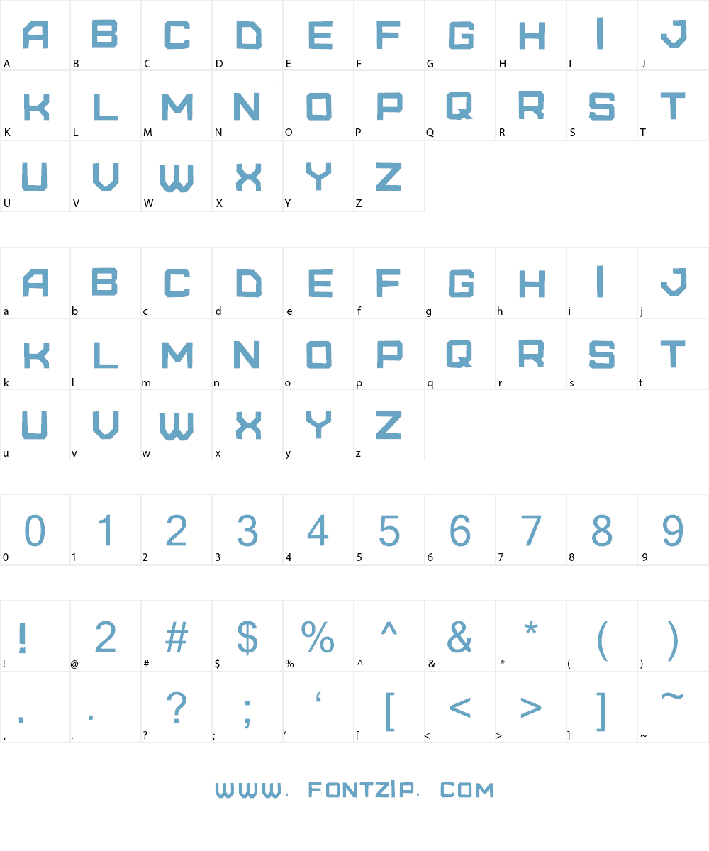 Futuristica Font Character