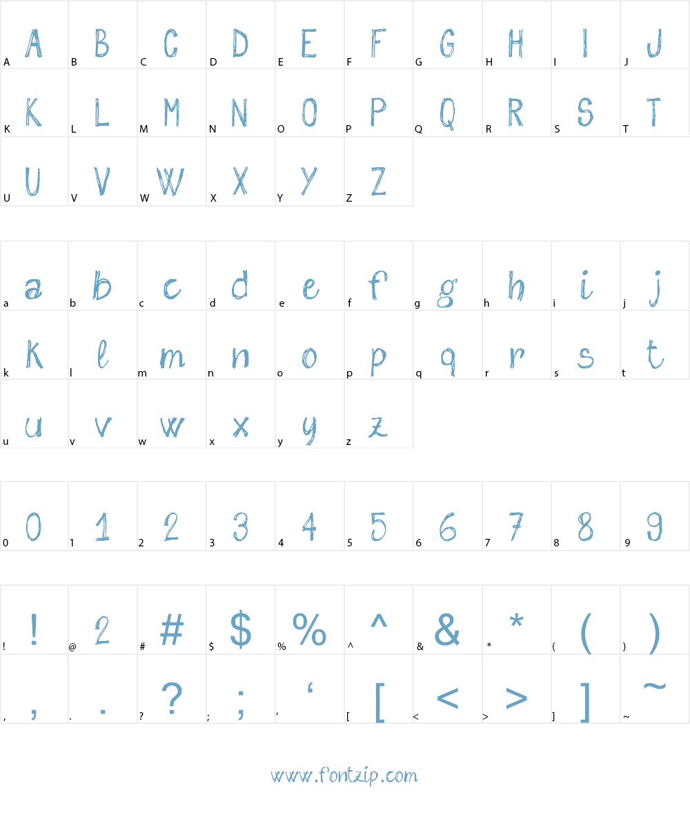 sketch me_FREE-version Font Character