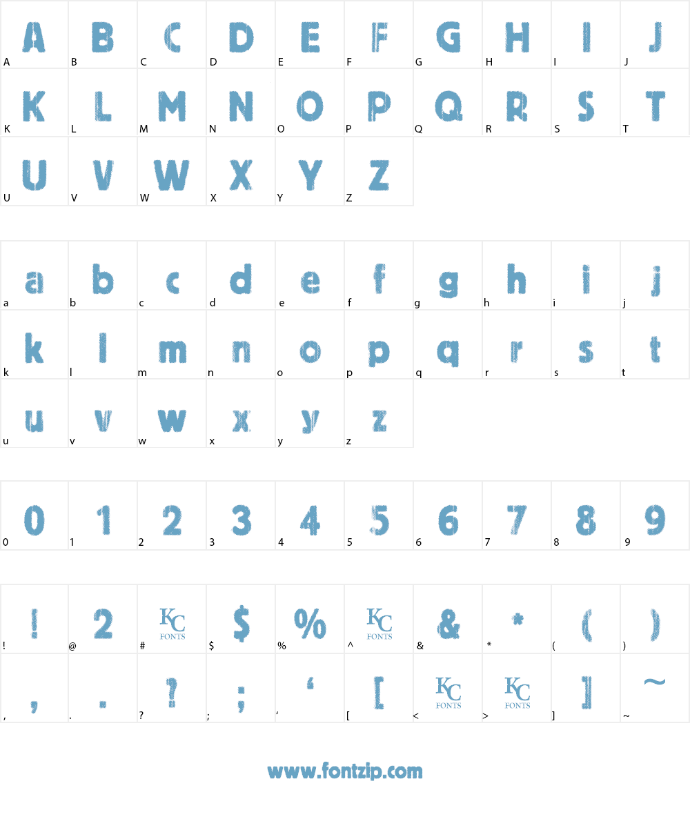 Indie Press Font Character