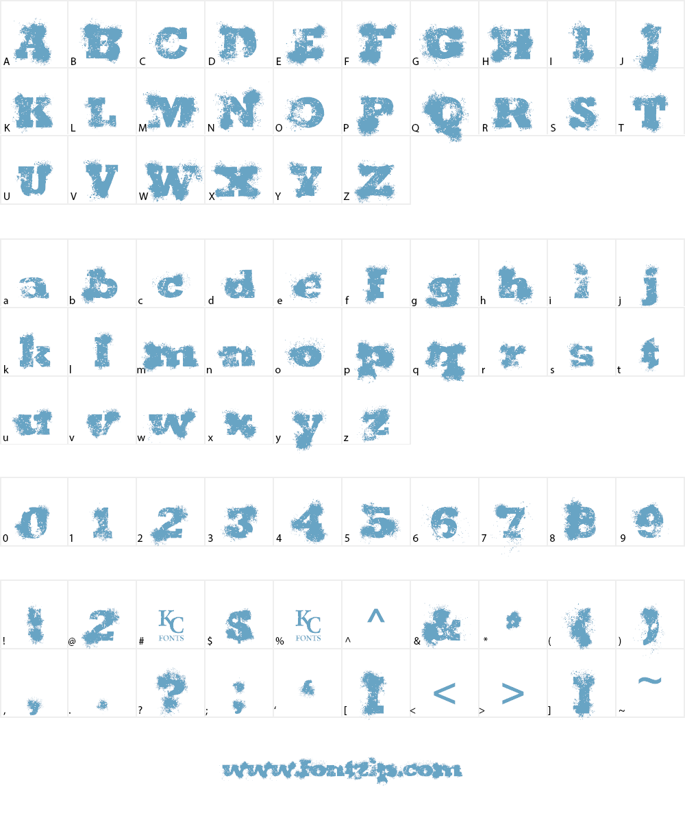 Shotgun Wedding Font Character