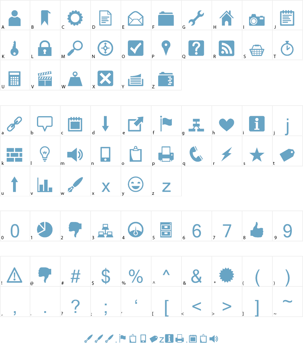 Heydings Icons Font Character