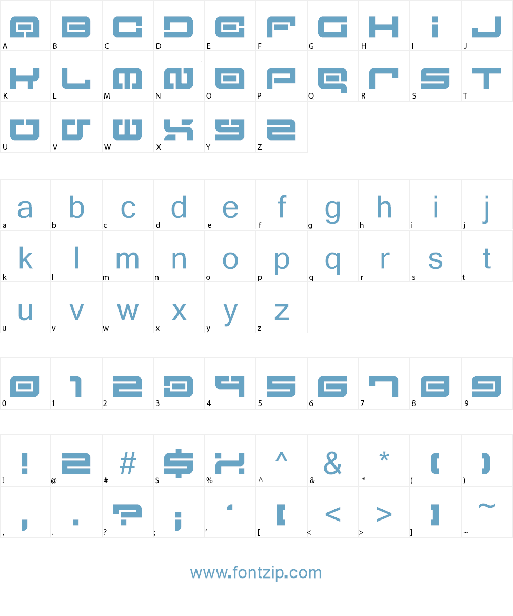 Lost in Future Font Character