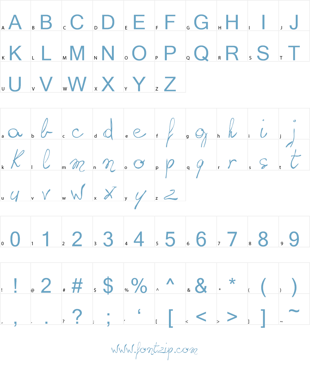 writing something by hand_FREE- Font Character