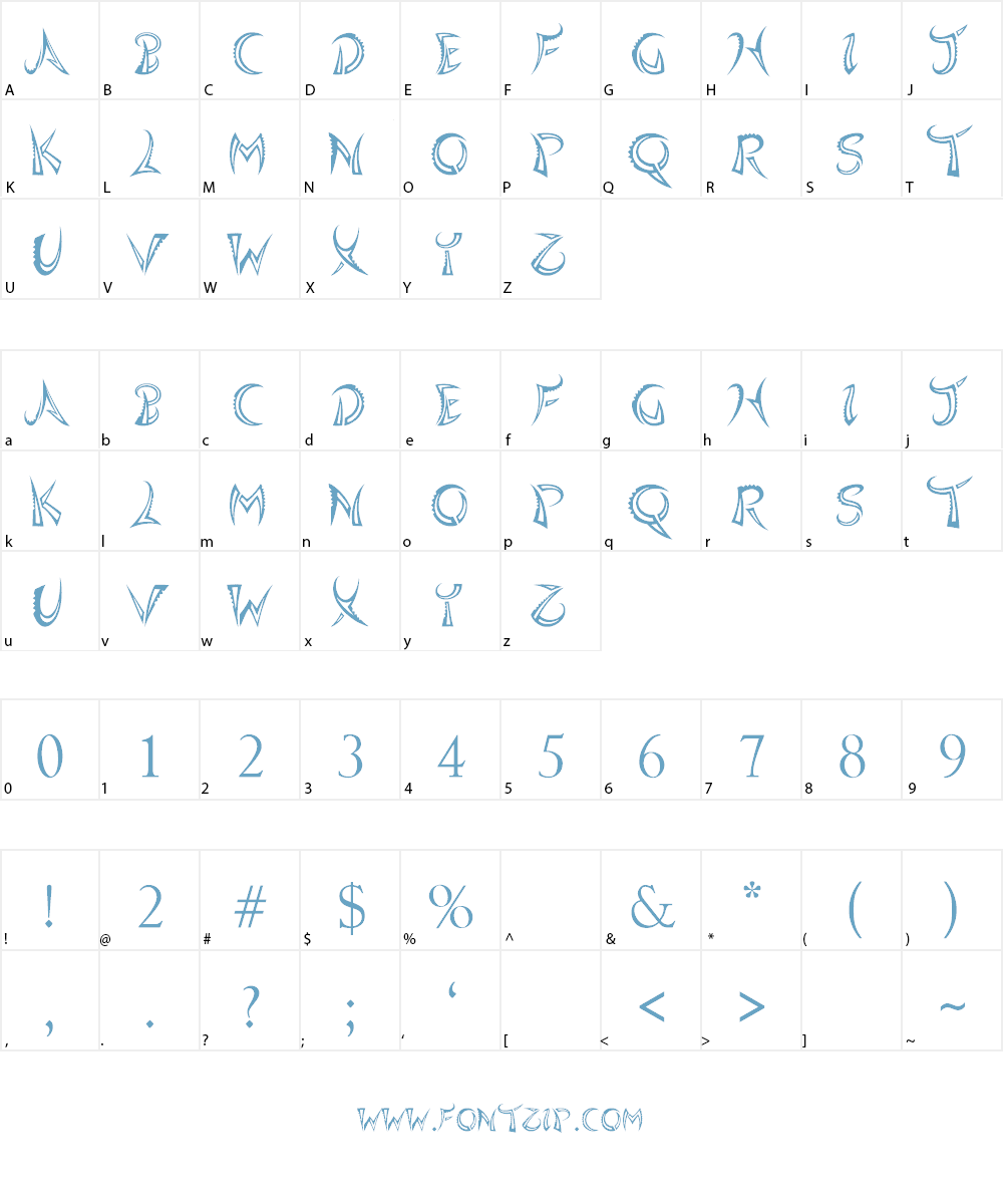 Quasari Font Character