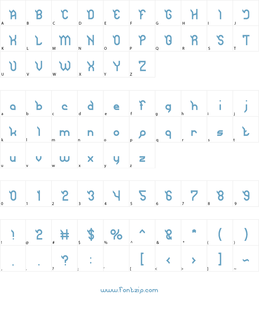 Jaguar Font Character