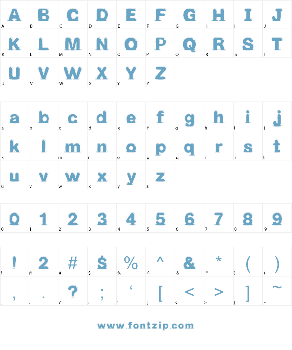 Melted Font Character