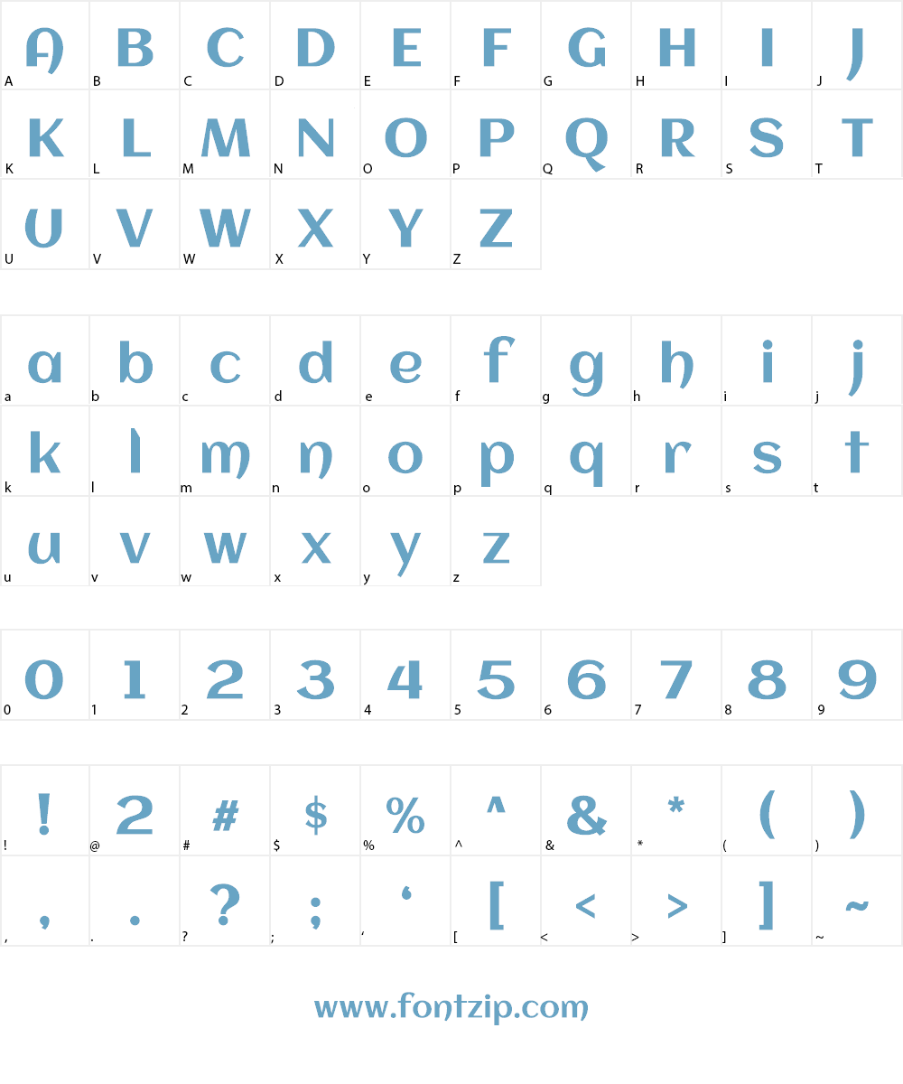 Aclonica Font Character