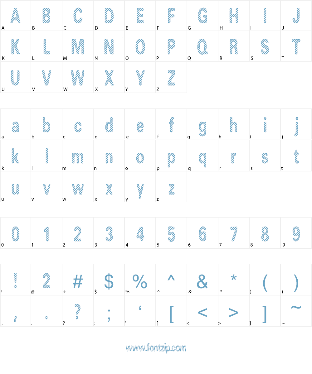 Candy Stripe Font Character