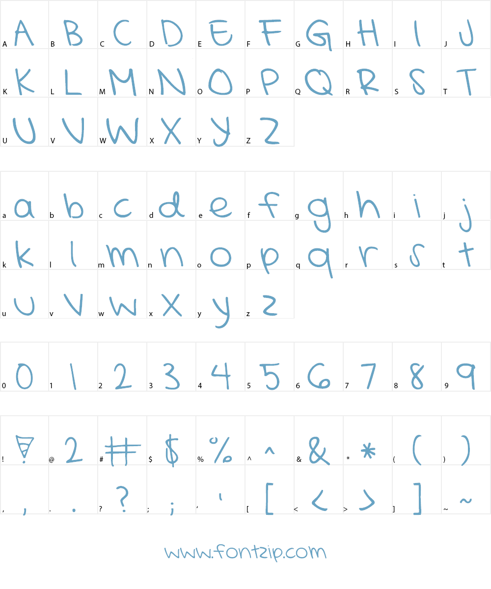KG Mercy in the Morning Font Character
