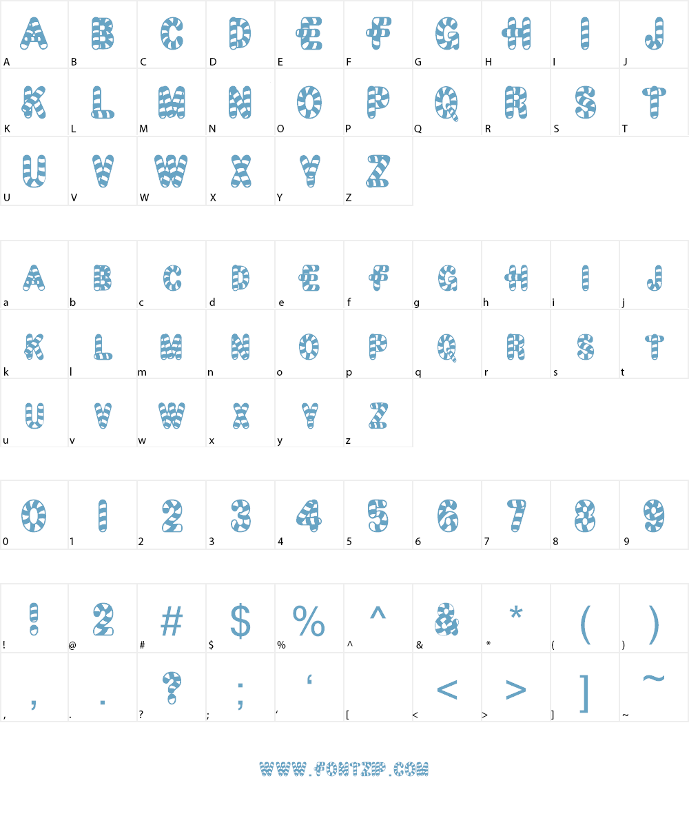 CandyTime Font Character