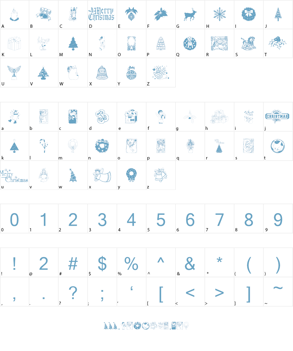 ChristmasTime Font Character