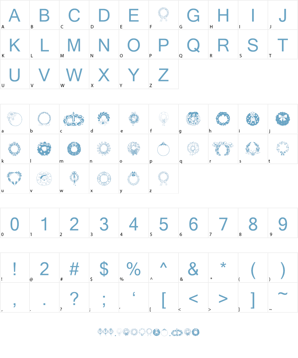 ChristmasWreath Font Character