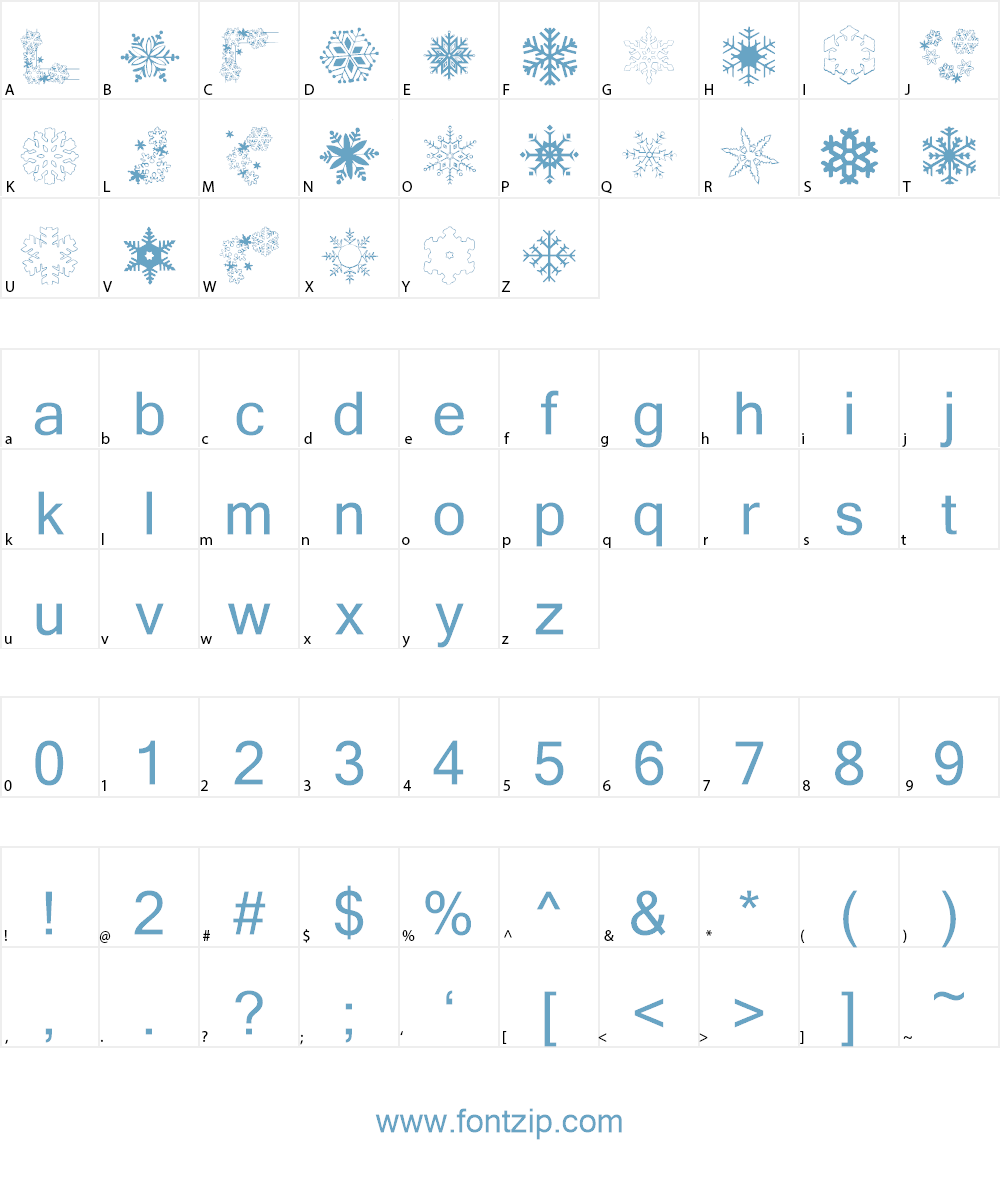 RYP Snowflake 1 Font Character
