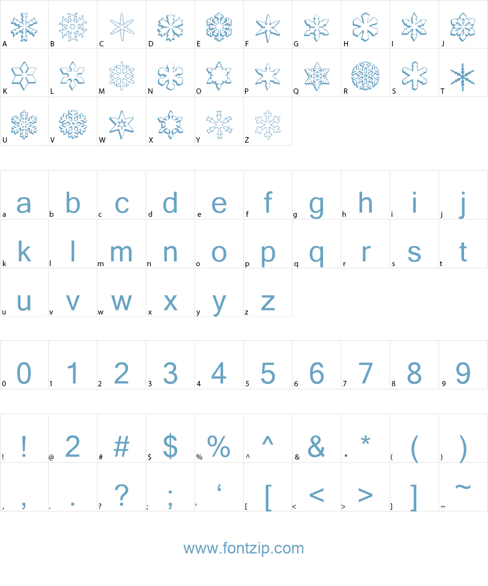 RYP Snowflake 2 Font Character