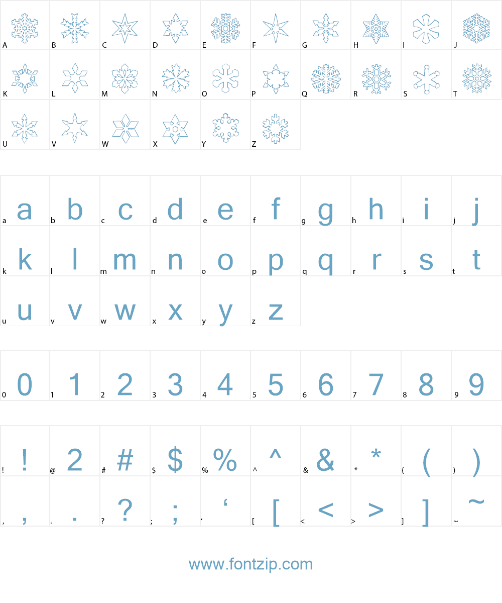 RYP Snowflake 3 Font Character