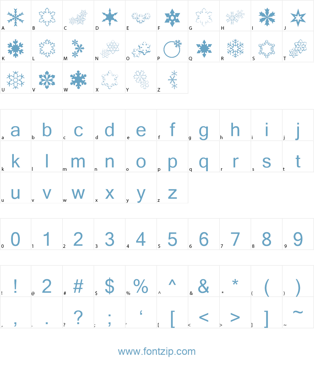 RYP Snowflake 4 Font Character