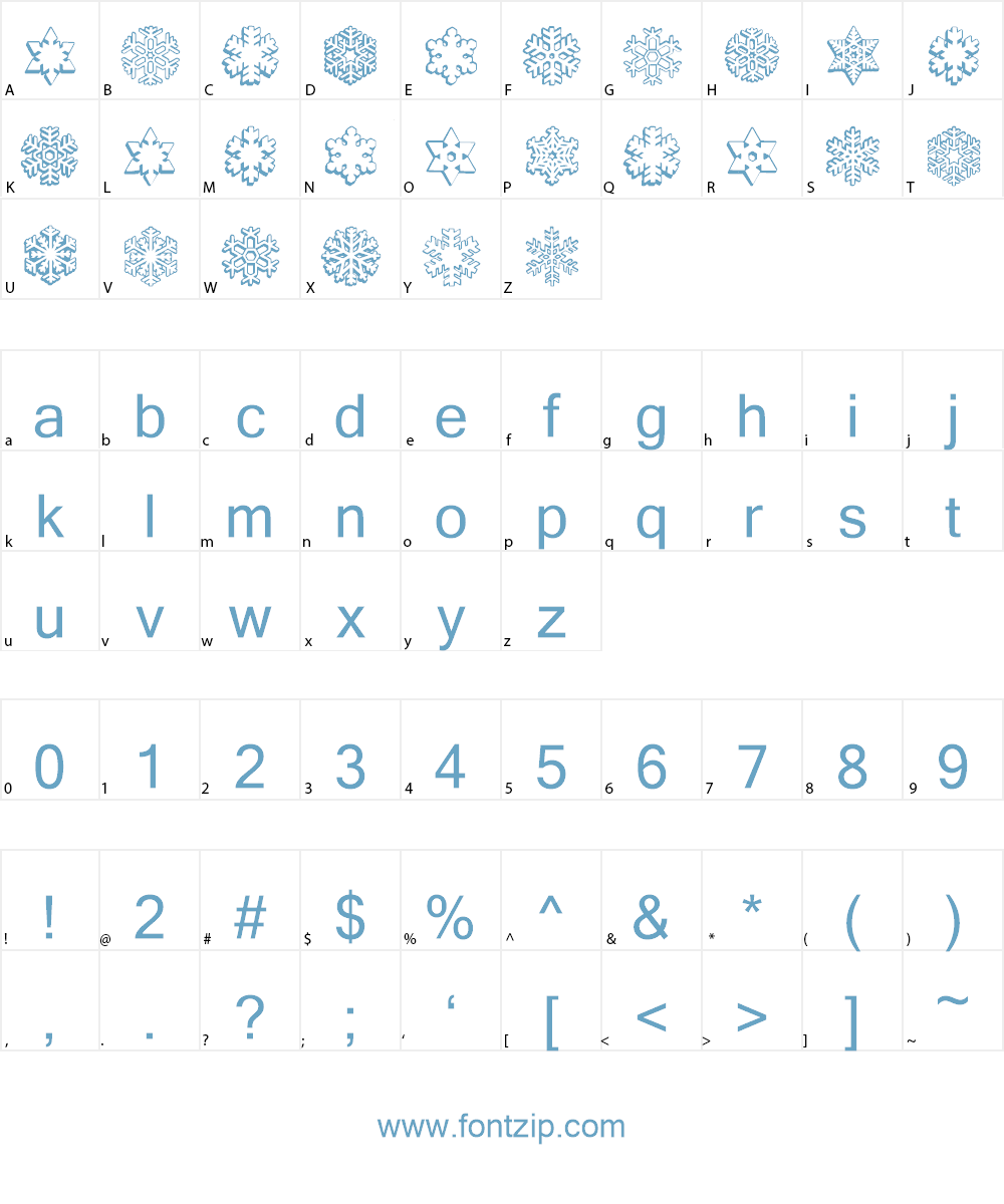 RYP Snowflake 5 Font Character