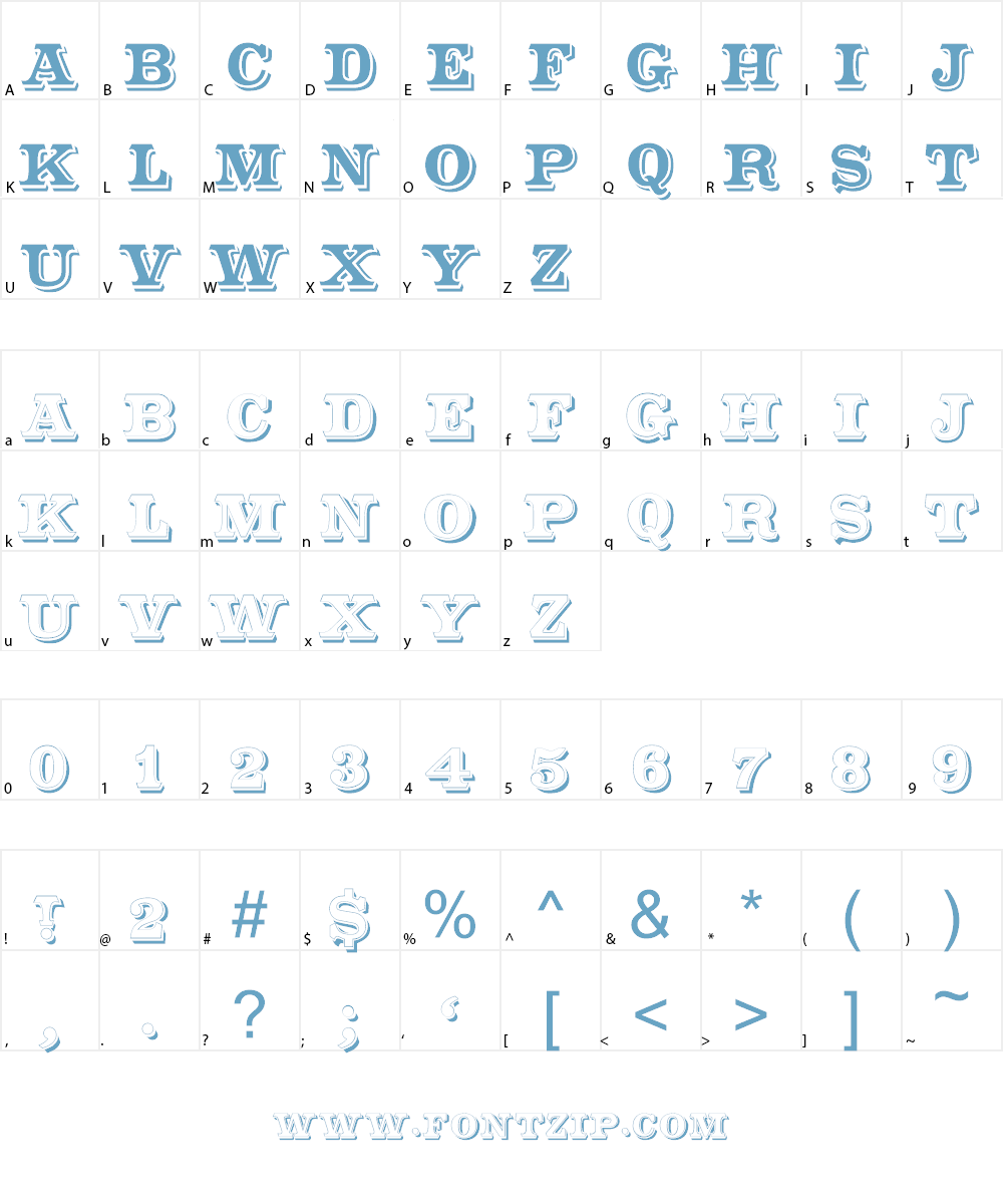 CameoAntique Font Character