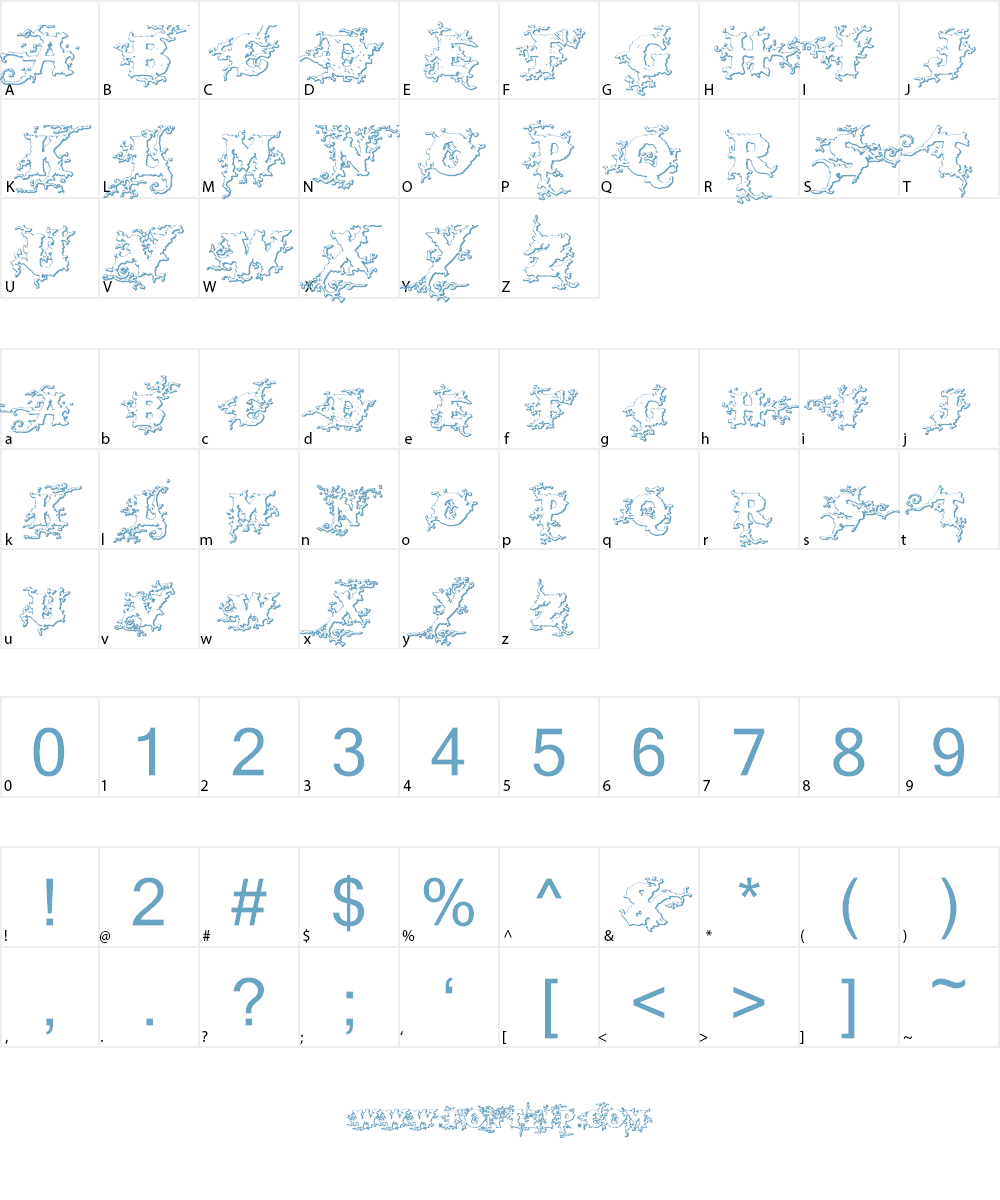 DarkWoodBeveled Font Character