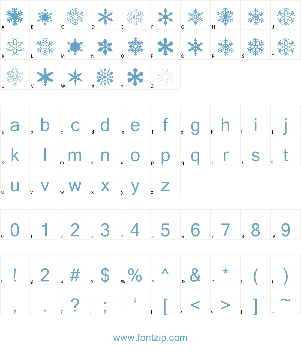 RYP Snowflake 6 Font Character