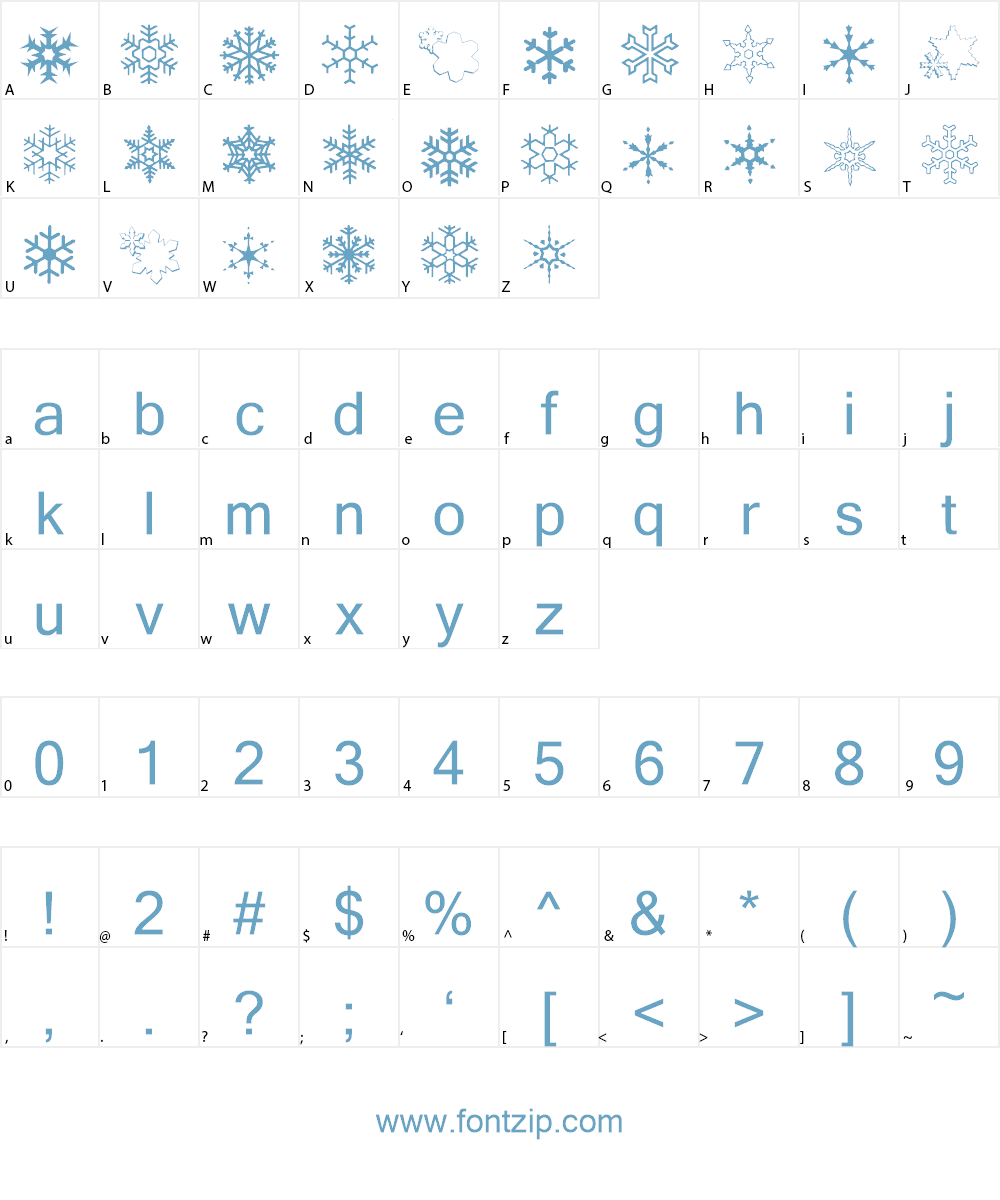 RYP Snowflake 7 Font Character