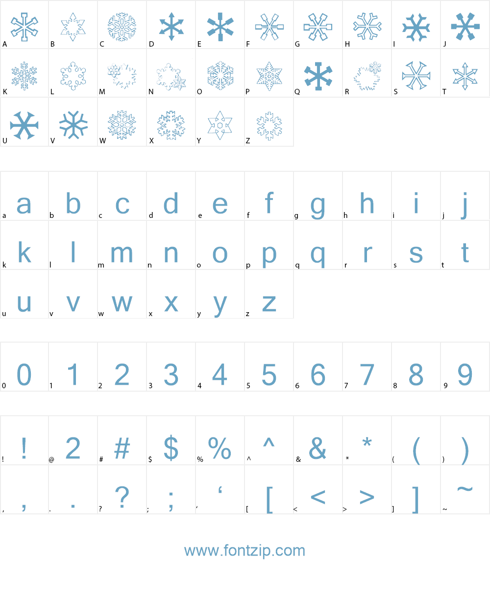 RYP Snowflake 8 Font Character