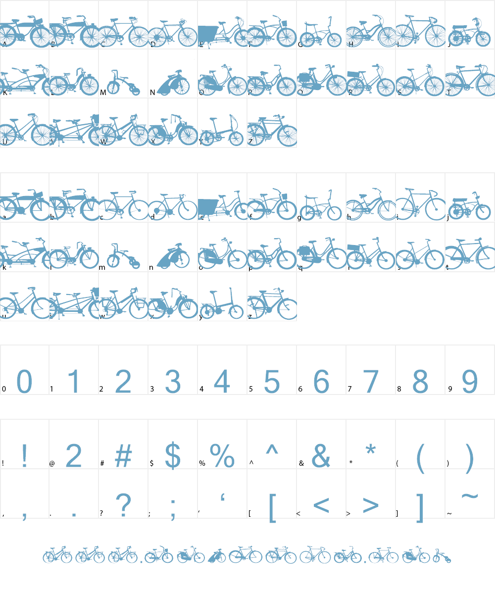 BIKES Font Character