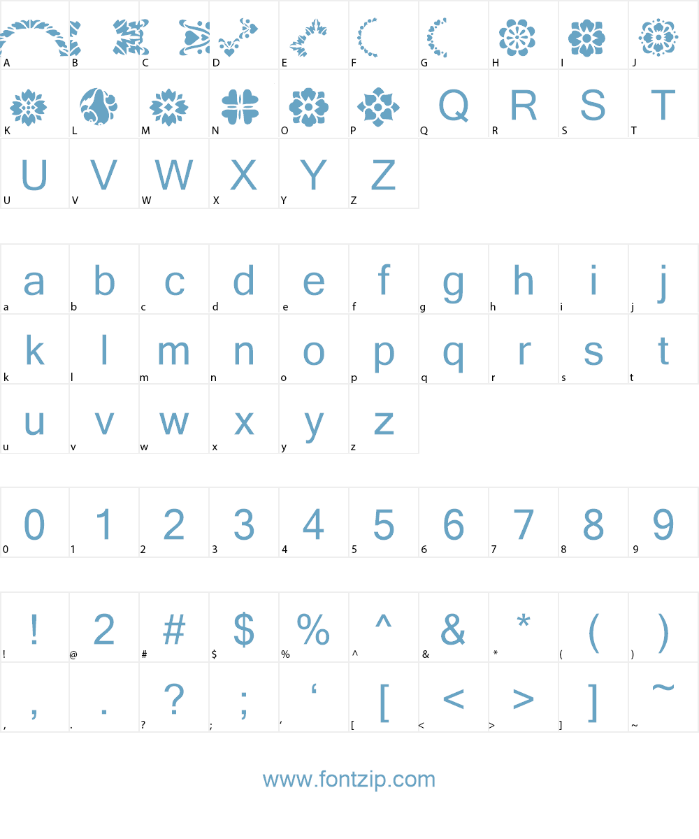 Americana Two Font Character