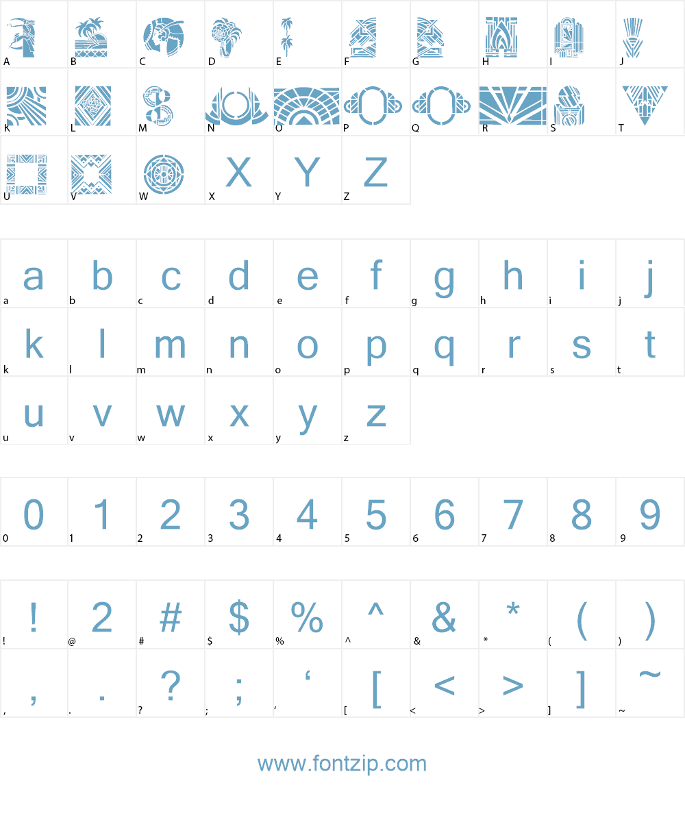 ArtDeco Font Character