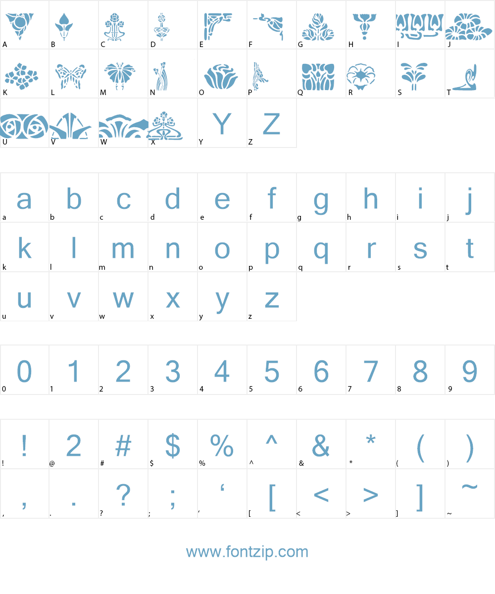 ArtNouveau1 Font Character