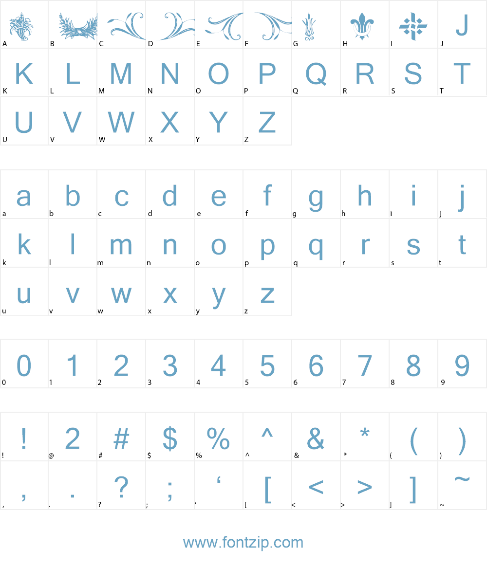 Destiny's Decorative Dings Font Character