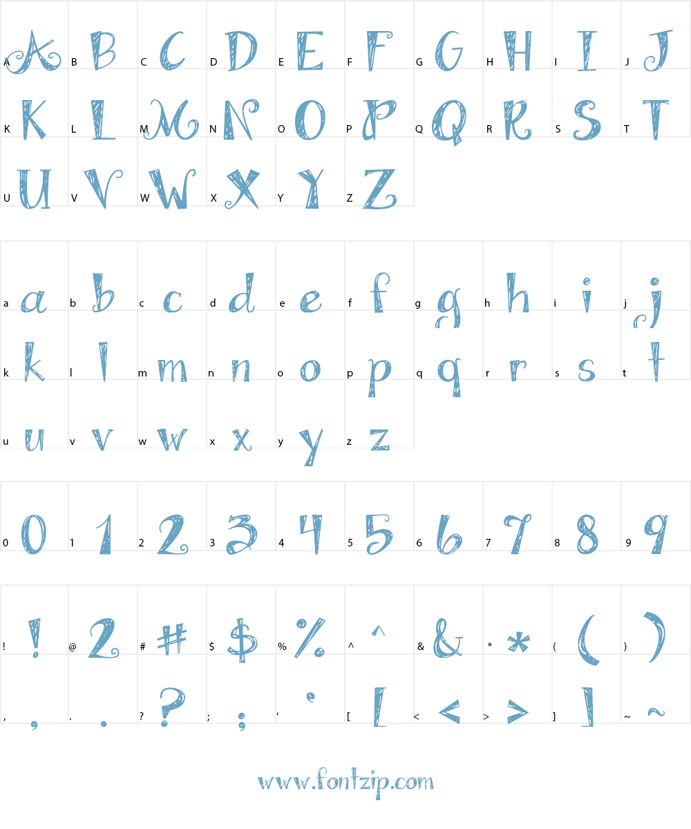 Janda Apple Cobbler Font Character