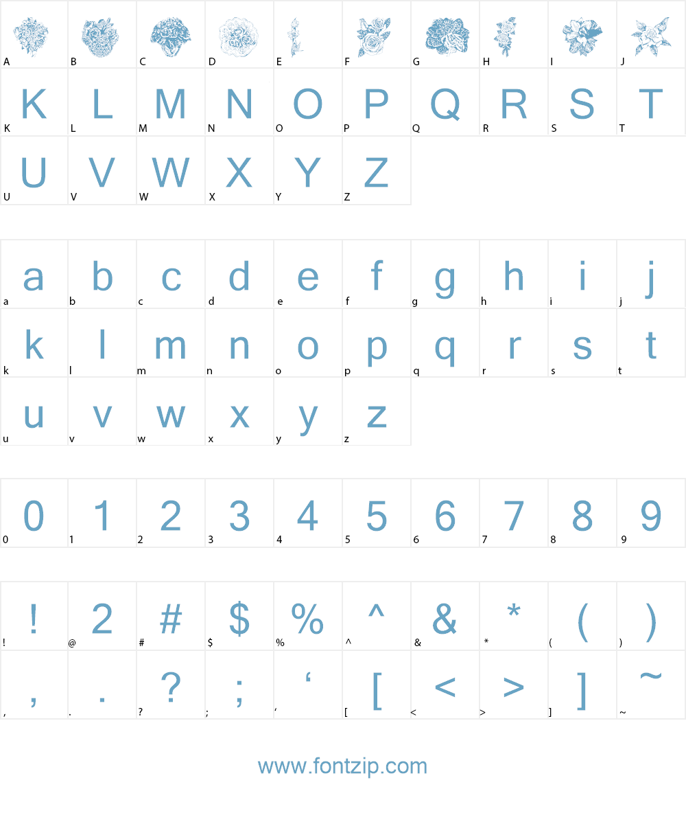 Destinys Flowers Font Character