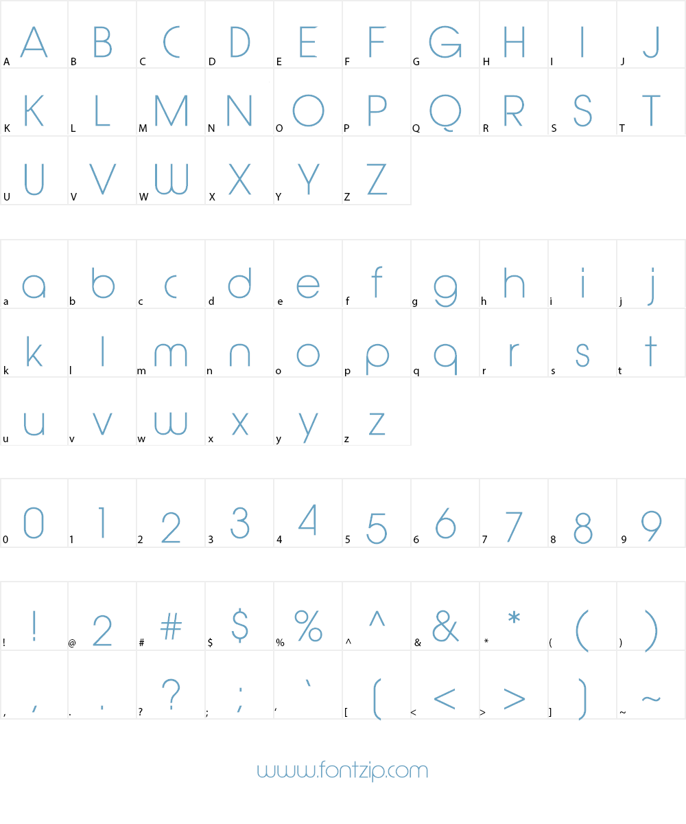 Quinfo Font Character