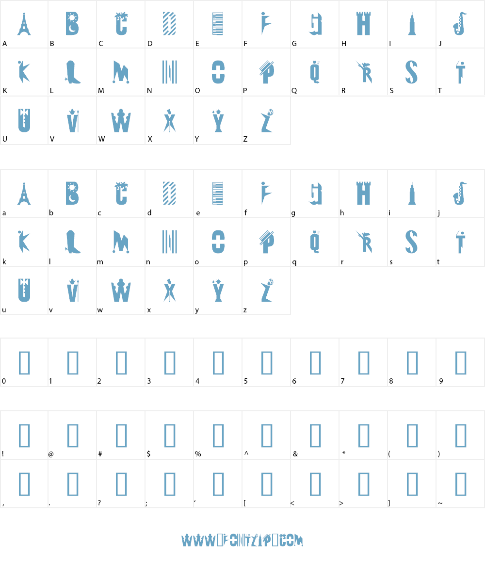 Abstract Font Character