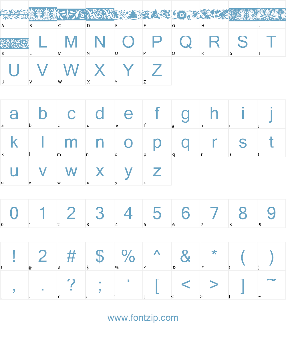 DecoBorders Font Character