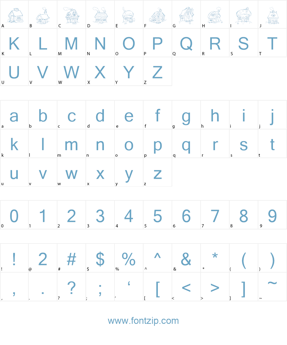 Destiny's Little Houses Font Character