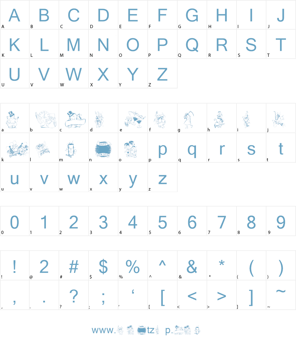 Destiny's New Years Dings Font Character