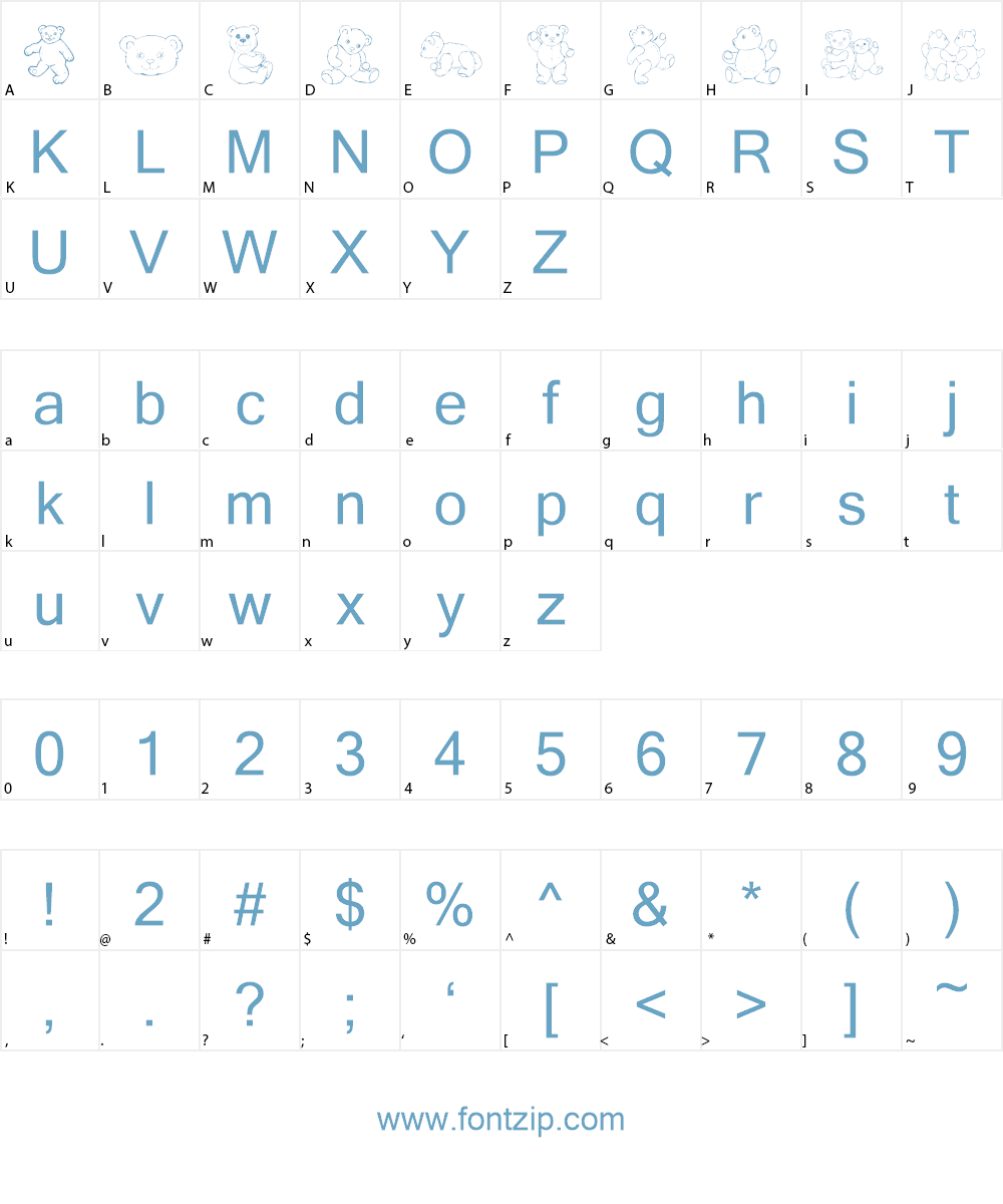 Destiny's Teddy Dings One Font Character